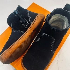 Livie & Luca Suede and Leather Black Ankle Boots